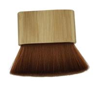 Zerodeko Brosse de Coiffure Professionnelle à Poils Doux avec Base Bois Large Outil Pratique pour Salon et Barbier Nettoyage des Cheveux Cassés et Poussières Au Niveau Du Cou Oreilles
