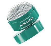 Zerodeko Brosse Démêlante pour Femmes Mini Portable Verte Brosse à Cheveux Plate Peigne de Massage Douceur Cuir Chevelu Usage Voyage