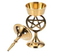 Zerodeko Brûleur D'encens Pentagramme Brûleurs à Charbon De Charbon De Bois Daromathérapie Darôme Encensoir Table à Manger Laiton Petit D'encens