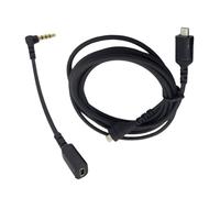 Zerodeko Câble Audio de Remplacement pour Casque, Conversion 3,5mm Trrs | PVC Noir, Installation Simple, pour Joueurs et Écoute Mobile, Son Stable Appareils Compatibles
