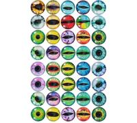 Zerodeko Cabochons Ronds en Verre Demi-sphères Plates Lot de 50 14mm Plusieurs Styles Accessoires Uniques Couleur Aléatoire Plusieurs Styles pour Bijoux et Création pour Fête et Artisanat