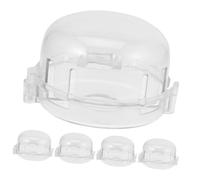 Zerodeko Cache-boutons de Cuisinière en PC Sécurité des Garçon et Filles, Lot de 5 Pièces, Protection Double Couche Facile à Installer pour Four et Plaque à Gaz à Domicile