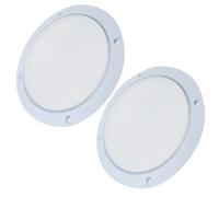Zerodeko Cache Haut-Parleur en Acier Inoxydable Blanc 6,5 Pouces Grille de Protection en ABS pour Enceinte DIY, Lot de 2 Pièces, Anneaux Décoratifs Résistants et Solides