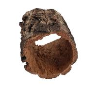 Zerodeko Cachette Réaliste pour Reptiles en Bois Couleur Café, Tronc d'arbre Creux pour Lézards et Serpents, Abri Multifonction Compatible Plusieurs Espèces, Décoration Naturelle