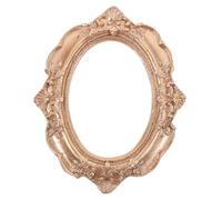 Zerodeko Cadre Photo Magnétique Vintage Résine Dorée Mini Cadre Ovale Décoratif pour Photos Autocollant Aimanté pour Réfrigérateur et Tableaux Blancs Style Rétro Élégant pour Décoration