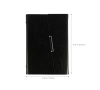 Zerodeko Carnet de Planification Créatif en Pu Noir Feuilles Papier, Format Trois Volets, Facile à Transporter pour Bureau et Organisation Quotidienne