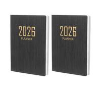 Zerodeko Carnet de Planification Quotidienne de Poche 2026, Lot de 2, Papier et Pu, Design Compact et Portable, Outil Polyvalent pour Gestion de Projets Personnels et Bureau