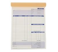 Zerodeko Carnet de Reçus sans Carbone 2 Parties 100 Pages Bloc Autocopiant pour Petites Entreprises Gestion des Bons de Commande Format Adapté Archivage Couverture Rigide Factures et