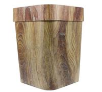 Zerodeko Carré Poubelle Bureau Déchets Papier Corbeille Bin Rustique Grain De Bois Motif Poubelle Pour La Maison Cuisine Chambre Bureau 14 L