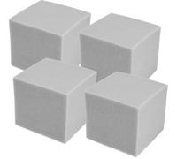 Zerodeko Carreaux muraux acoustiques 4 pièces 15x15x15 cm gris mousse, isolation phonique et absorption sonore pour nurseries, diffuseur de son et piège à basses
