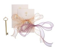 Zerodeko Cartes de Serment de Mariage, Ensemble, Papier, Élégant | Discours et Vœux pour Banquets Nuptiaux, Texture Soignée, Ruban, Motifs Romantiques, Accessoires Photo