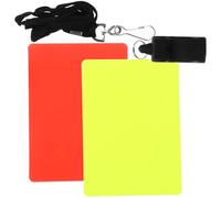 Zerodeko Cartons D'arbitre Rouge et Jaune Standard Sifflet, Set 3 Pièces Léger et Compact, Accessoires Indispensables pour Arbitrage de Football Professionnel, Utilisation en Match