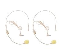 Zerodeko Casque Micro Filaire Beige avec Suppression de Bruit et Son Haute Fidélité, Léger et Professionnel, pour Conférences, Enseignement et Enregistrement Musical, Pack de 4 Pièces