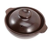 Zerodeko Casserole Matériau Stable et Chauffage Concentré 600ml en Céramique Couvercle pour Cuisson de Soupe de Riz et Ragoût la Maison