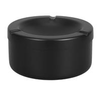 Zerodeko Cendrier Design Rond Moderne Noir en Acier Inoxydable avec Couvercle Détachable et Anti-Vent sans Fumée, Élégant et Pratique pour Balcon et Bateau
