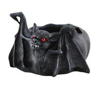 Zerodeko Cendrier Noir en Résine Forme Chauve-Souris pour Fumeurs, Utilisation Polyvalente, Décoration Créative Halloween pour Maison et Centres Commerciaux