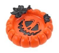 Zerodeko Cendrier pour Ambiance Halloween Unique et Festive en Résine Forme Tête de Citrouille Orange Résistant à l'usure pour Décoration de Bureau et Maison