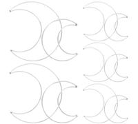 Zerodeko Cerceau Attrape-rêves en Métal Forme Lune Argenté, Portable et Lisse, Pack de 10 Pièces pour Projets DIY et Décoration Mobile