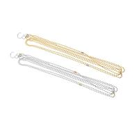 Zerodeko Chaîne de Mesure pour Filet de Volley-ball Arbitre, Lot de 2 Chaînes en Métal Solide Doré et Argenté, Outil Précis pour Mesurer la Hauteur du Filet Extérieur, Équipement Sport