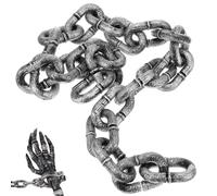 Zerodeko Chaînes D'halloween : 1 m de Chaîne en Plastique, Accessoires - Fausses Chaînes de Prison pour Halloween, Décoration de Maison Hantée, Accessoires de Costume de Cosplay