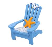 Zerodeko Chaise de Plage Miniature Bois Décorative pour Tabletop Modèle Méditerranéen Compact pour Maison de Poupée et Bureau Ambiance Bord de Mer et Océanique