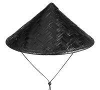 Zerodeko Chapeau Conique Bambou Noir, Léger, Réglable, Fête Halloween | Texture Tissée à Main, Bambou Synthétique, pour Costume Samouraï, Soirées, Répétitions Théâtrales, 1 Pcs Couleur Aléatoire