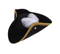 Zerodeko Chapeau de Pirate Plume pour Halloween Accessoire Cosplay pour Mascarades Accessoire Distinctif pour Déguisements de Pirate