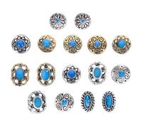 Zerodeko Charms pour Rétro en Métal Plusieurs styles Lot de 2 Sets de Sets 16 Pièces Décoration D' Solide et Polyvalente pour Nail Art Lors de Fêtes ou Occasions Spéciales Plusieurs styles