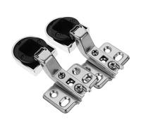 Zerodeko Charnières de Porte Vitrée pour Armoire Technologie D'amortissement, en Fer et Plastique, Ouverture 26mm, Lot de 2 pour Maison et Bureau