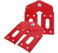 Zerodeko Charnières D'échelle de Grenier en Aluminium Rouge, 2 Pièces, Connecteurs Pliants Multifonctionnels pour Escabeau, Pièces de Remplacement Robustes, Accessoires D'outillage
