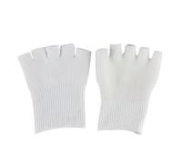 Zerodeko Chaussettes en Gel à Cinq Orteils Spa Hydratantes Antidérapantes Blanc pour Femmes et Filles Soin des Pieds Relaxation