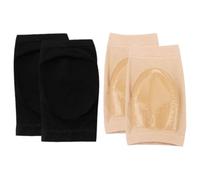 Zerodeko Chaussettes Hydratantes à Talons en Gel pour Peaux Craquelées, 2 Paires Confortables Soutien Élastique Cheville en Coton et Silicone pour Usage Quotidien Couleur Couleur Aléatoire