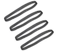 Zerodeko Chenilles de Char en Caoutchouc Noir 4 Pièces, Remplacement pour Robot à Construire Traction, pour Tank Télécommandé DIY