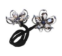 Zerodeko Chignon pour Cheveux Longs et Fins Accessoire Coiffure en Alliage Fleurs en Cristal Rouleau à Chignon Tressé Fait Main Outil Facile et Tresses Féminines