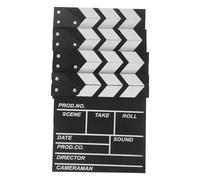 Zerodeko Clap de Cinéma en Bois 4pcs, Accessoires de Cinéma Classiques, Facile à Écrire et Pratique pour Enregistrer Les Scènes, pour Tournage de Séries TV et Films