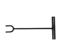 Zerodeko Clé à Vanne d'Arrêt d'Eau en Fer Solide 30 CM X 8 MM Fourche en U 3 CM Outil Multifonction pour Vanne d'Eau Radiateur Gaz et Regard Accessoire Plomberie Professionnel