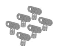 Zerodeko Clé de Purge D’air pour Radiateur 5x5 Carrée en Alliage de Zinc Robuste, Lot de 6 Clés de Soupape pour Plomberie, Outil Professionnel pour Entretien Chauffage et Purgeur