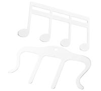 Zerodeko Clips de Partitions de Musique en Métal Argenté Forme M, Lot de 2 pour Maintenir Pages Ouvertes, Surface Lisse, pour Lecture et Pratique Instrumentale