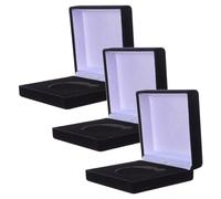 Zerodeko Coffret de Collection pour 3 Pièces 7,9 Cm, Boîte de Protection Transparente Rembourrage Intérieur, Petite Boîte D’exposition Portable pour Rangement Sécuritaire et