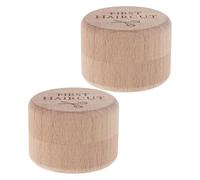 Zerodeko Coffret de naissance lot de 2, boîte de collecte de cheveux de bébé en bois, 5 x 5 x 3,5 cm, souvenir maison pour -né