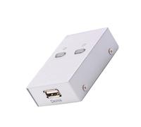 Zerodeko Commutateur de Partage USB 2.0 Boîtier Plastique et Métal pour Imprimante et Scanner Commutation Automatique pour Bureau à Domicile ou Petit Bureau