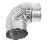 Zerodeko Conduit de Cheminée Coudé en Acier Inoxydable 100 MM pour Poêle à Bois Accessoire de Tuyau D’Évacuation Remplacement Tuyau Poêle Intérieur Conduit Performant pour Chauffage