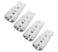 Zerodeko Connecteur de Canapé en Fer Argenté, Lot de 4pcs Trou de Vis 8mm, Fixation Stable et Polyvalente pour Réparation et Bricolage de Meubles Rembourrés