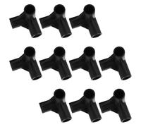 Zerodeko Connecteurs à Trois Voies en Plastique pour Tubes de 20 mm, 10 pièces, Noir, PP, pour Construire Une Serre, Accessoires de Jardin extérieur