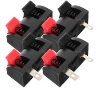 Zerodeko Connecteurs de Bornes pour Haut-Parleurs Stéréo 2 Broches 4 Pièces Noir Clips à Pression pour Câbles Audio Bornier Fil Haut-Parleur Accessoire pour Système Audio Domestique