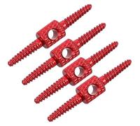 Zerodeko Connecteurs de Câbles Internes pour Vélo VTT 4 Pièces en Alliage d'Aluminium Rouge Outil de Câblage Interne du Cadre Guide-Câble pour Système de Routage des Câbles de Frein et