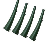 Zerodeko Corne de survie d'urgence Corne de survie de sécurité 4 pièces vert militaire portable compact en métal et plastique pour randonnée et camping