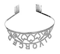 Zerodeko Couronne de Divorce Femme Argentée Ajustable Accessoire de Coiffure Élégant pour Fête et Cosplay Célébration Indépendance