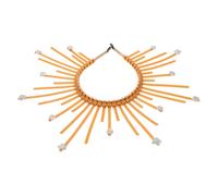 Zerodeko Couronne Déesse Sunburst Strass Bandeau Cheveux Doré Accessoire Confortable pour Fête Carnaval Cosplay et Spectacles
