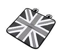 Zerodeko Coussin de Siège pour Voiture en Soie Glacée Respirante, Confortable et Solide, pour L'été, Design Luxueux Union Jack, Adapté à Tous les Sièges Auto
